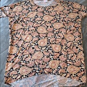 LuLaRoe Rainbow Logo Top with Pastel Accents
